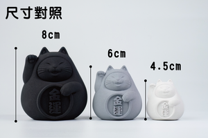 Cadeau fait à la main personnalisé de décoration de Noël de produits de ciment de chat chanceux de Six couleurs - Product Image 6