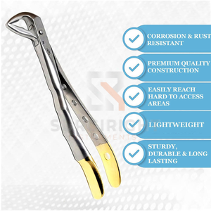 Kit d'instruments d'examen dentaire 5 pièces : Miroir manuel, Pince, Sonde, Explorateur, Ensemble chirurgical en acier inoxydable, Blush Surgical CE - Product Image 4