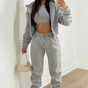 Women Sporty 2 Piece Knitted Set Crop <b>Top</b> <b>Shorts</b> Regular Casual All Seasons Solid Color Spandex/Nylon Quick Dry Outfit - Product Image 2