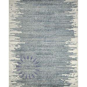 Élégance allemande Tapis kilim en nid d'abeille argenté de 50 pouces noué à la main pour le salon ou la chambre à coucher - Product Image 5