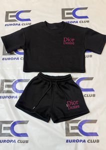 Factory Price Quick Dry <b>Embroidery</b> Made Two Piece Men <b>Sets</b> High Quality Short Sleeve Streetwear Women Shorts <b>Set</b> - Product Image 6