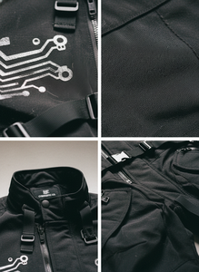 Chándal Deportivo Multifuncional de Nailon Cortavientos, Diseño 2 en 1, Corte Holgado, Capucha con Cuello, Largo Completo, Ligero, con Bolsillos Laterales - Product Image 3