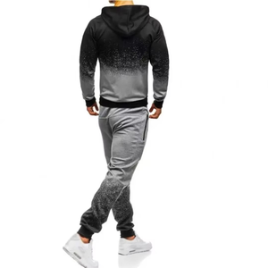 Fabricant de survêtements – Nouveau survêtement d'hiver pour homme, coupe ajustée, en tricot color block 100 % polyester, avec logo personnalisé et fermeture éclair - Product Image 6