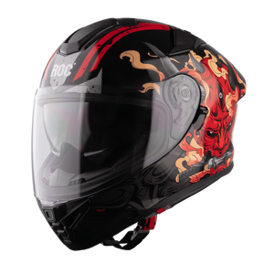 ROC CASQUE R11 Avancé ABS Fullface Moto Casque XL Taille Double Visière Rétro Vintage Style Usine Vente Neuf État 2025 - Product Image 1