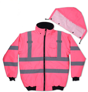 Best Price Hi Vis Reflective Safety <b>Jacket</b> Men Breathable Hi Vis With Zipper Safety <b>Jacket</b> - Product Image 3