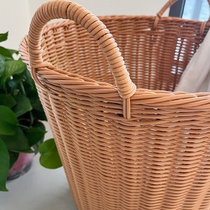 Woven <b>Rattan</b> Hand-braided Laundry <b>Basket</b> Storage Bin - Wholesale Price - Product Image 2