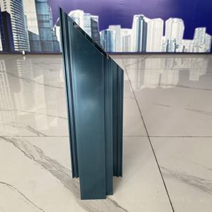 Système de porte en aluminium Shalumi série 6000 avec profil en T finition bleu cobalt, services de découpe/soudure OEM/ODM pour la décoration intérieure - Product Image 4