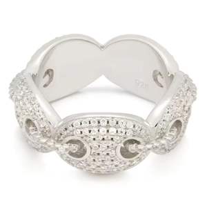 Bague ouverte en argent sterling S925, micro-pavée de diamants, bijou de luxe pour homme et femme, idéale pour les soirées - Product Image 3