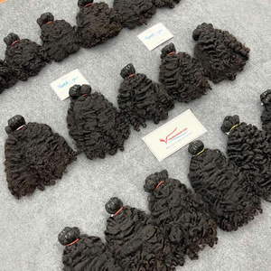 Premium Double Drawn Vietnamese Remy Human Hair Fuzz <b>Curly</b> <b>Extensions</b> Machine Weft Virgin <b>Curly</b> Hair In Stock - Product Image 1