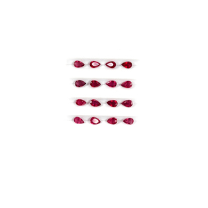 Rubis naturels de Bangkok, formes poire calibrées 4x6mm, pierres précieuses de rubis naturelles facettées en vrac pour la fabrication de bijoux, prêtes à l'emploi - Product Image 1