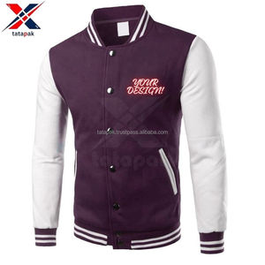 Winter Demand 3D Embroidery College Baseball <b>Jacket</b> for <b>Men</b> 100% Cotton Breathable High Quality OEM ODM Service Stonewashed - Product Image 3