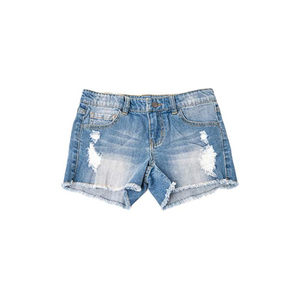 Últimos pantalones cortos de mezclilla desgastados para mujer, de cintura media, con dobladillo deshilachado, estilo casual de verano, color liso, corte boyfriend, tela de algodón. - Product Image 3