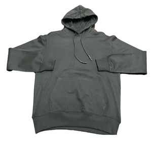 Veste en polaire à capuche verte pour homme, style décontracté, couleur unie, manches régulières, en coton, style pull, poche avant - Product Image 5