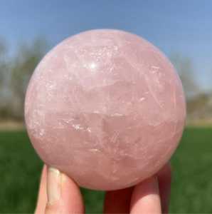 Premium Large Rose Quartz <b>Crystal</b> Sphere Natural Rose Quartz Healing <b>Ball</b> Large Polished Rose Quartz Sphere Genuine Rose Quartz - Product Image 1