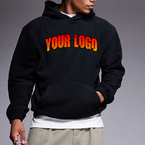 Sweat à capuche homme personnalisé avec logo, coupe ample vintage effet vieilli, en molleton bouclette 500 g/m², sans cordon, épais et surdimensionné - Product Image 1