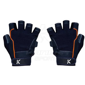 Guantes de Ciclismo Transpirables de Medio Dedo en Cuero para Entrenamiento en Bicicleta, Ligeros, Antideslizantes, con Correa de Muñeca Ajustable - Product Image 6
