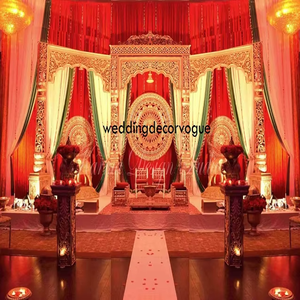 Escenario/Mandap para Grandes Eventos de Boda, Maquillaje Escénico Majestuoso para Bodas Maharaja, Decoración Espléndida para Walima Musulmana - Product Image 4