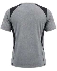 Gray And Black Quick Dry <b>Polyester</b> Sports T <b>Shirt</b> For Men Custom Training Running Jersey Breathable Gym Wear Tee Top Pro - Product Image 2
