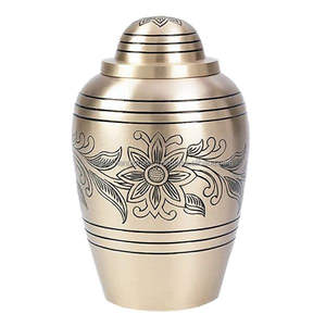 COLUMBARIUM METAL CREMATON URN Urna de latón de estilo americano para funerales de HIGHER HANDICKTS - Product Image 6