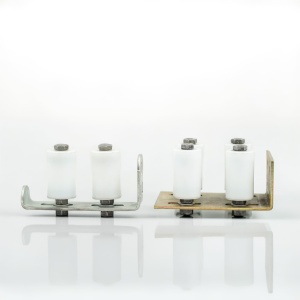 Rueda de Puerta Corredera de Acero Inoxidable y Nylon Contemporánea, Duradera, Silenciosa, de 50 mm, Pulida, Componente de Herraje para Puerta de Garaje - Product Image 2