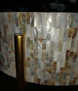 Mesa con Incrustaciones de Hueso de ILAHI, Diseño Moderno con Detalles de Ágata, Almacenamiento Portátil, Muebles para el Hogar - Product Image 4