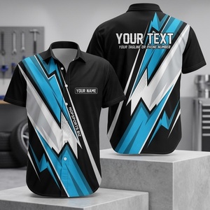 Chemise d'équipe de course personnalisée, chemises de garage en polyester respirantes pour mécaniciens, uniforme d'équipe, chemise de travail pour atelier de réparation automobile - Product Image 1