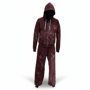 Unisex Yellow Solid Four-Way Stretch Fleece Tracksuit Hooded Full Zip Casual Streetwear <b>Set</b> Breathable Cotton Autumn Wear Adult - Product Image 3