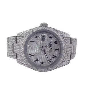 Montre Hip Hop de Luxe 41 MM en Moissanite Sertie avec Testeur de Diamants VVS, Cadran en Verre de Haute Qualité Personnalisé, Accessoire de Mode - Product Image 3