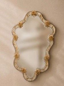 Miroir mural en verre encadré royal fait main de luxe SN HANDICRAFTS de Delhi - Product Image 1