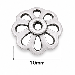 Handmade 10mm Filigree Pattern 925 Sterling <b>Solid</b> <b>Silver</b> Cap Spacer Beads for Jewelry Making Supplies - Product Image 2