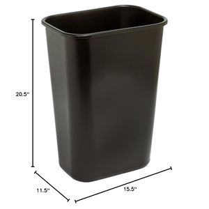 Cestino per Rifiuti Nero da 10,25 Galloni, 20,5in.H X 15,5in.W X 11,5in.D, Modello WB0196 - Product Image 2