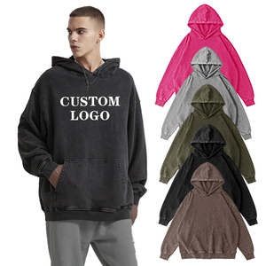 Meilleure Vente : Sweat à Capuche Unisexe Vintage Délavé à l'Acide, Qualité Supérieure, Logo Personnalisé, 100% Coton, Coupe Oversize, Style Streetwear – Fabricant - Product Image 1