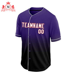 เสื้อเบสบอลสีม่วงและสีดำสำหรับผู้ชายพร้อมกางเกงสีดำชุดยูนิฟอร์มโพลีเอสเตอร์ระบายอากาศได้ขนาดผู้ใหญ่ - Product Image 4