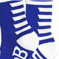 Chaussettes Zeta Phi Beta bleu roi et blanc avec lettres grecques, vêtements de sororité 1920, chaussettes confortables en tricot pour tous les jours