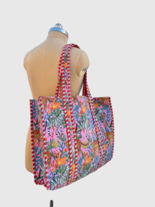 Bohemian Style Canvas Tote Bag With <b>Zebra</b> And Leopard <b>Print</b> Summer Shopping Bag Open <b>Top</b> Design - Product Image 2