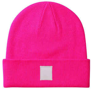 Gorros de Invierno Personalizados con Logotipo, Gruesos y Cálidos, Plegables, de Color Sólido, Tejidos, Gorros de Invierno de Nuevo Estilo - Product Image 1