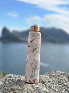 Modern <b>Printed</b> Copper Water Bottle Premium Food Grade Reusable Metal Bottle for Home Kitchen <b>Office</b> Corporate Gifts - Product Image 2