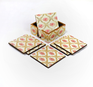 แผ่นรองแก้วพิมพ์ลาย MDF เป็นมิตรกับสิ่งแวดล้อม ราคาดีที่สุด พร้อมลายสีชมพู น้ำตาล น้ำเงิน แผ่นรองกันลื่น - Product Image 1