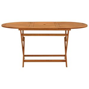 Tavolo da giardino pieghevole in legno di eucalipto massiccio 63 "x 33.5" x 29.5 "tavoli da esterno - Product Image 2