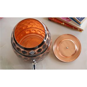 Distributeur d'eau chaude et froide en cuivre avec motif élégant, rechargeable par le haut, pour usage domestique - Product Image 3