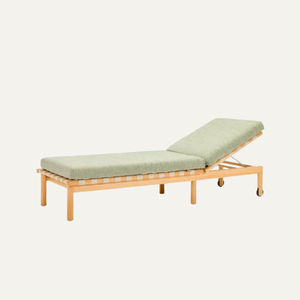 Outdoor Wooden <b>Sun</b> <b>Lounger</b> with <b>Cushion</b> – Modern Scandinavian Poolside Furniture - Product Image 4