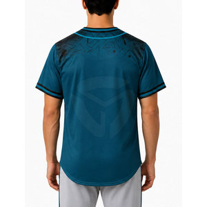 Uniforme Clásico de Béisbol con Diseño de Botones en la Parte Delantera, Tela de Poliéster, Impresión Personalizada de Nombre y Número para Uso en Partidos - Product Image 4