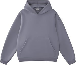 Sudadera con capucha de forro polar sólido para hombre, con cremallera, para invierno, ecológica, de secado rápido, de poliéster/algodón, con diseño bordado e impreso, al por mayor - Product Image 1