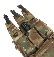 Panneau arrière extensible pour gilet tactique à fermeture éclair, compatible MOLLE, triple porte-chargeurs, activités d'entraînement en extérieur
