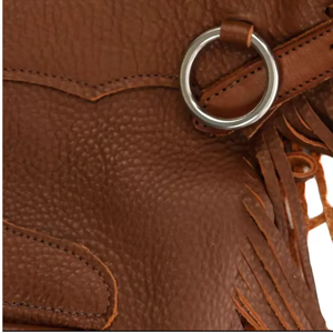 Chaps de cowboy en cuir suédé véritable de qualité supérieure, pour l'équitation, le rodéo, le ranch, protection des jambes, équipement équestre fait main - Product Image 2