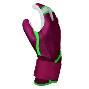 Gants de frappe en cuir violet KATBROS INDUSTRIES, design rembourré, fermeture à boucle, grande taille pour adulte, unisexe, ambidextre - Product Image 2