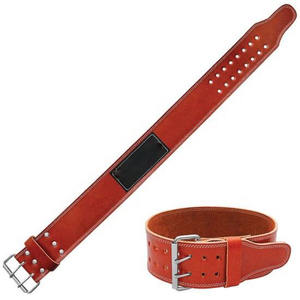 Cinturón de cuero para levantamiento de pesas, para entrenamiento de fuerza en el gimnasio, para sentadillas, peso muerto y programas básicos de levantamiento. - Product Image 6