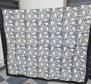 Blue Floral Bagru Print Sarong Hand Block Print Cotton Beach <b>Wrap</b> Indian Pareo Cover Up Boho <b>Swimsuit</b> <b>Wrap</b> Lightweight Summer - Product Image 6