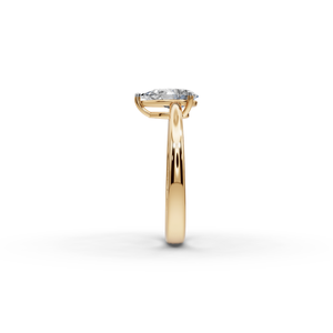 Bague en or avec diamant taille poire 1 TCW - Product Image 3