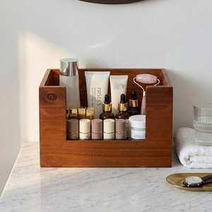 Organizador de Maquillaje de Madera Hecho a Mano – Caja de Almacenamiento de Calidad Premium |   Pedidos al por Mayor - Product Image 1